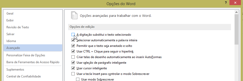 Como evitar a exclusão do texto selecionado ao digitar no Word 2013 – Guia  do PC