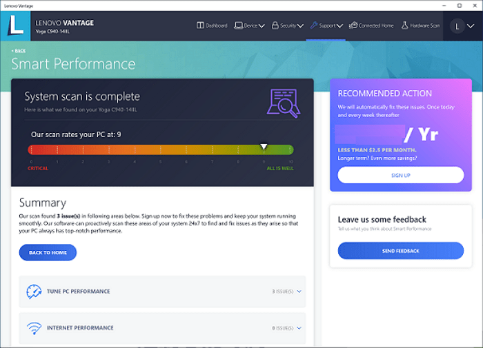 Lenovo apresenta ferramenta de autodiagnóstico Lenovo Vantage Smart