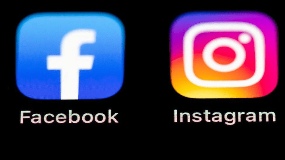 Facebook and Instagram app icons on a phone screen